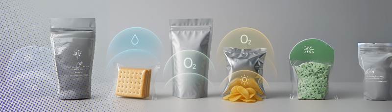 barrera luz oxígeno humedad en empaques flexibles